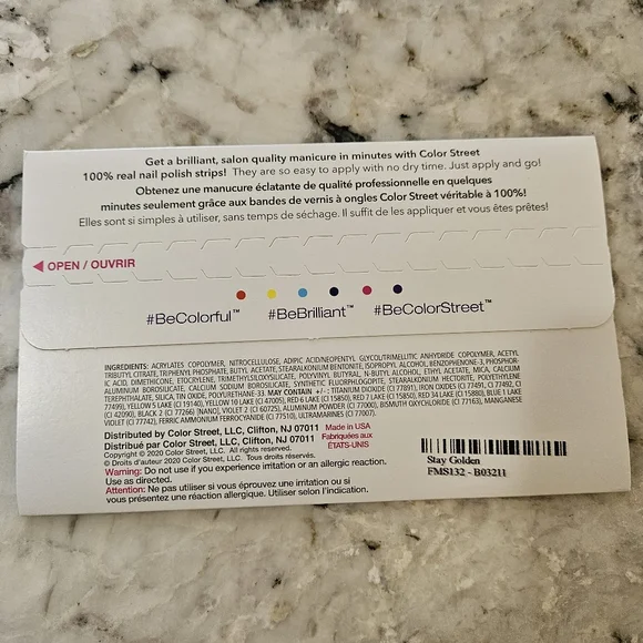 Color Street Nail Polish Strips - Stay Golden NWT - Picture 3 of 5